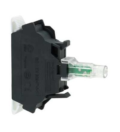 ZBVB15 Bílá objímka pro hlavu ? 22 integrovaná LED 24V bezšroubové svorky, Schneider Electric