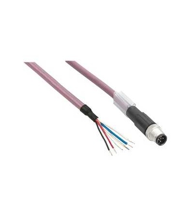 TCSXCNDFNX1V Napájecí kabel (power in), přímý, M8, samice/volné konce, 1m, Schneider Electric