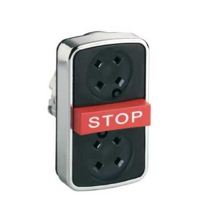 ZB4BA791 Zapuš./červená s přesah./zapuš. trojtlač. hlavice tlač. ? 22 bez čočky, Schneider Electric
