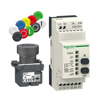 XB5RFA02 Baliček SPS, XB5, ? 22mm plast., program. příjímač, 24…240 V AC / DC, Schneider Electric