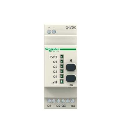 ZBRRC Program. přijímač, 4 PNP, 200mA, 24 V DC, 2 tlačítka, 6 LED, Schneider Electric