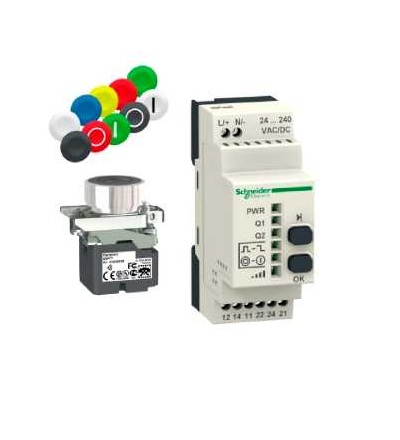 XB4RFA02 Bezdrátové a bezbateriové tlačítko s přijímačem, Schneider Electric