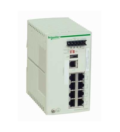 TCSESM083F23F0 Ethernet TCP/IP řízený spínač, ConneXium, 8 portů pro měď, Schneider Electric