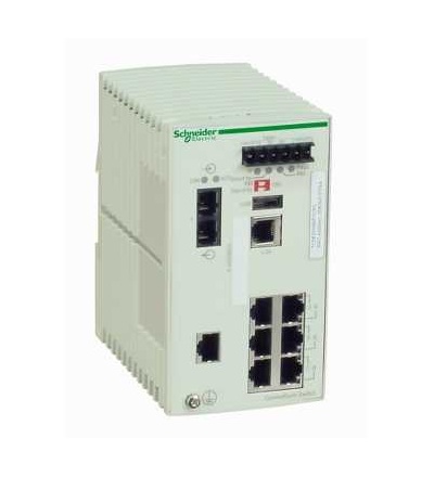 TCSESM083F1CS0 Ethernet TCP/IP řízený spínač, ConneXium, 7TX/1FX, single mode, Schneider Electric