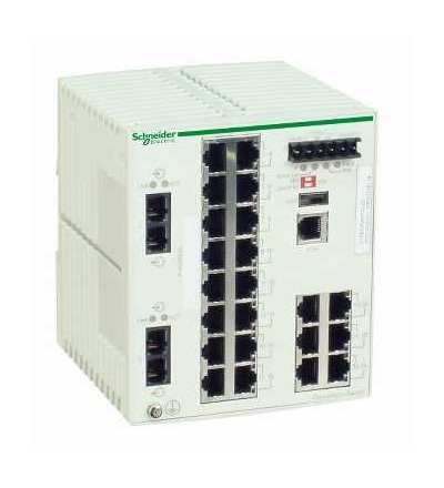 TCSESM243F2CU0 Ethernet TCP/IP řízený spínač, ConneXium -22TX/2FX, multimode, Schneider Electric