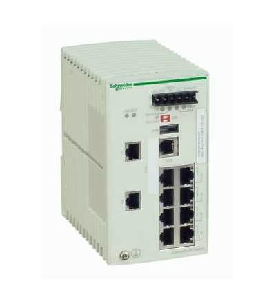 TCSESM103F2LG0 Ethernet TCP/IP řízený spínač, ConneXium, 8 portů pro měď+2pro opt. vlákno, Schneider Electric