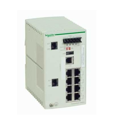 TCSESM103F23G0 Ethernet TCP/IP řízený spínač, ConneXium, 8 portů pro měď+2 pro Gbit, Schneider Electric
