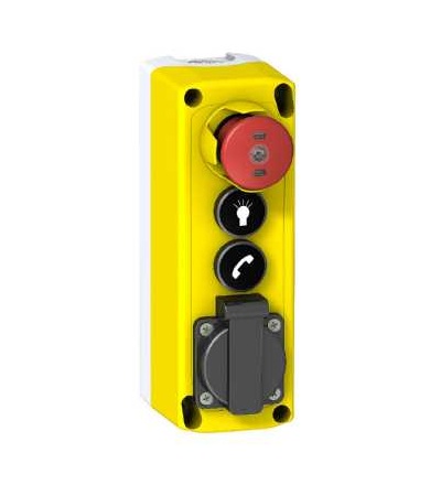 XALFK3001E Skříň revizní jízdy XAL-F, pro revizi výtahu, 1 zapuš. tlač., s návratem, Schneider Electric