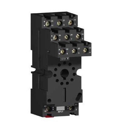 RUZSC3M Patice RUZ, jednostranná patice, 12A, < 250 V, konektor, pro relé RUMC3.., Schneider Electric