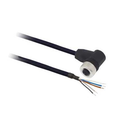 XZCPV12V12L5 Kabel s konektoremXZ, samice zahnutá, M12, 5 pin, kabel PVC 5m, Schneider Electric