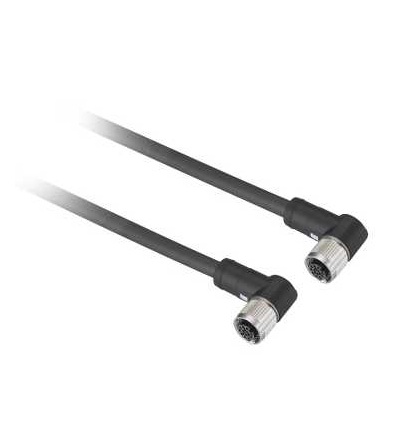 XZCRB4545P14L05 Propoj. kabel XZ-samice s kolenem M12 12-pin-samice s kolenem M12 12-pin-0,5m, Schneider Electric
