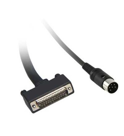 XBTZ968 Uni-Telway/Modbus sér.vedení-L = 2,5m-1 samec Mini DIN+1 samec SUB-D 25, Schneider Electric