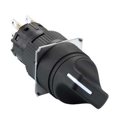 XB6EAD222P Round black selector switch ? 16-projecting handle 2 positions-2CO, Schneider Electric