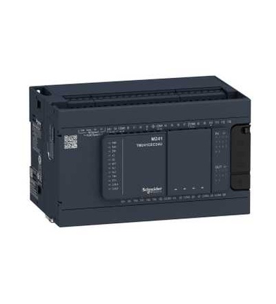 TM241C24R PLC Modicon M241, 14DI, 10DQ (relé), 2x Sériová linka, 1x miniUSB, slot SD, Schneider Electric