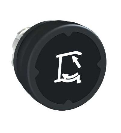 ZB4BC28012 Pushbutton head for harsh environment, black, with marking, Schneider Electric