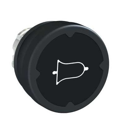 ZB4BC28001RA Pushbutton head for harsh environment, black, with marking-legend rotated 90°, Schneider Electric