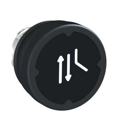 ZB4BC28050RA Pushbutton head for harsh environment, black, with marking-legend rotated 90°, Schneider Electric