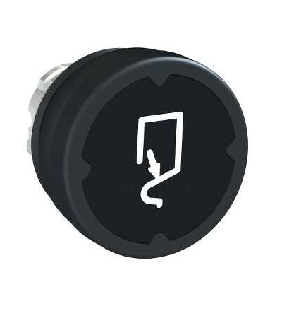 ZB4BC28014RA Pushbutton head for harsh environment, black, with marking-legend rotated 90°, Schneider Electric