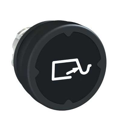 ZB4BC28014 Pushbutton head for harsh environment, black, with marking, Schneider Electric
