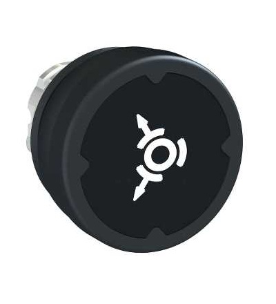 ZB4BC28042RA Pushbutton head for harsh environment, black, with marking-legend rotated 90°, Schneider Electric