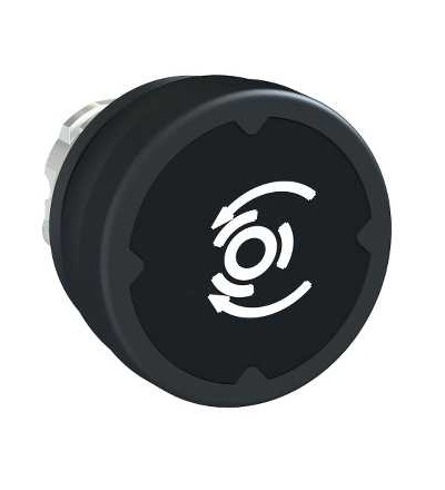 ZB4BC28041RA Pushbutton head for harsh environment, black, with marking-legend rotated 90°, Schneider Electric