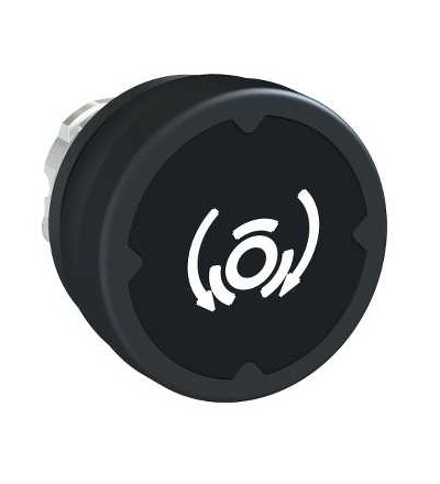 ZB4BC28041 Pushbutton head for harsh environment, black, with marking, Schneider Electric
