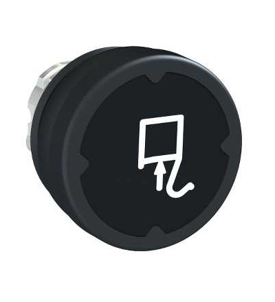 ZB4BC28040RA Pushbutton head for harsh environment, black, with marking-legend rotated 90°, Schneider Electric