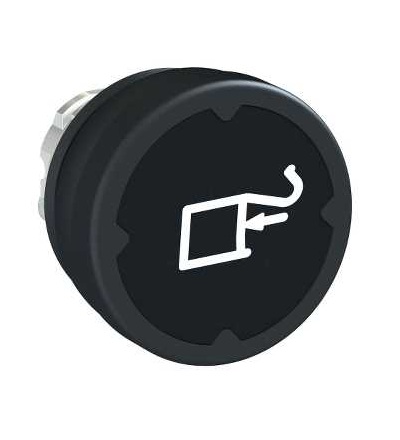ZB4BC28040 Pushbutton head for harsh environment, black, with marking, Schneider Electric