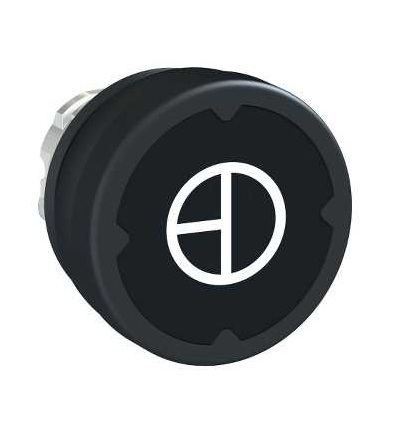 ZB4BC28022RA Pushbutton head for harsh environment, black, with marking-legend rotated 90°, Schneider Electric