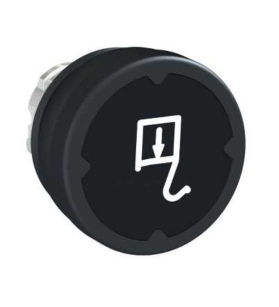 ZB4BC28015RA Pushbutton head for harsh environment, black, with marking-legend rotated 90°, Schneider Electric