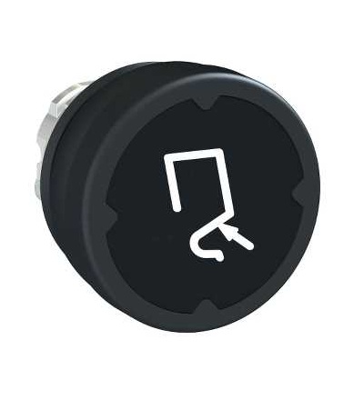 ZB4BC28010RA Pushbutton head for harsh environment, black, with marking-legend rotated 90°, Schneider Electric