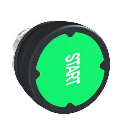 ZB4BC38031RA Pushbutton head for harsh environment, green, with marking-legend rotated 90°, Schneider Electric