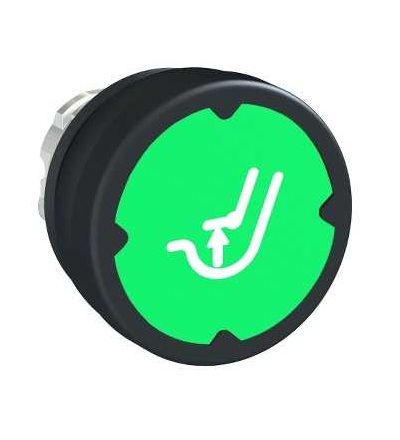 ZB4BC38037 Pushbutton head for harsh environment, green, with marking, Schneider Electric