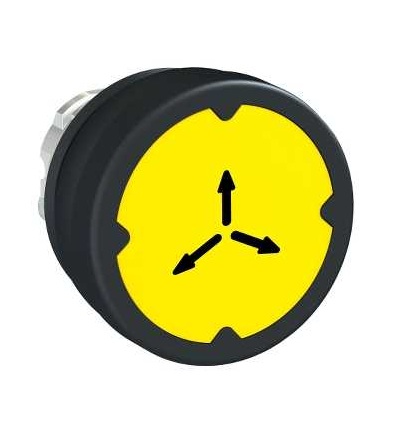 ZB4BC58009 Pushbutton head for harsh environment, yellow, with marking, Schneider Electric