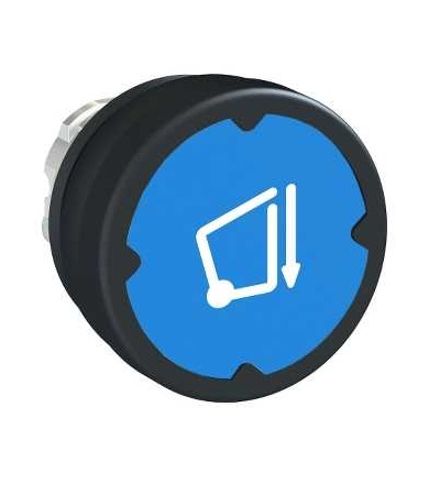 ZB4BC68006 Pushbutton head for harsh environment, dark blue, with marking, Schneider Electric