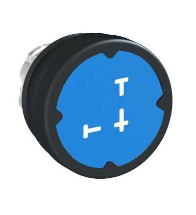 ZB4BC68026RA Pushbutton head for harsh environment -dark blue-with marking-legend rotated 90°, Schneider Electric