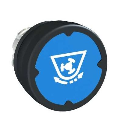 ZB4BC68032 Pushbutton head for harsh environment, dark blue, with marking, Schneider Electric