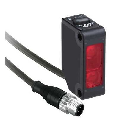 XUMTAPCNL03M12 Fotoelektrické čidlo-XUM-reflexní-Sn 2m-12..24VDC-M12-kabel 0,3m, Schneider Electric