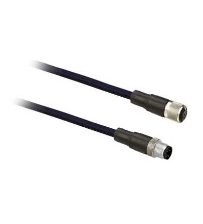 XZCRB151141C5 Propojovací kabel-samec přímý M12 4-pin-samice přímý M12 4-pin-PUR stíněný 5m, Schneider Electric