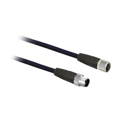 XZCRV1511064D1 Propojovací kabel XZ, samec přímý M12 5-pin, samice přímý M12 5-pin, PVC 1m, Schneider Electric