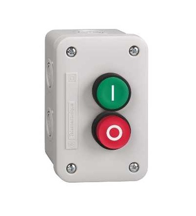 XALE2141 Ovl. skříň XAL-E se zeleným tlačítkem 1Z I bílá+červená 1V, O bílá, Schneider Electric