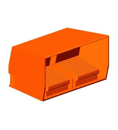 XY2SB96 Dvojitý ochranný kovový kryt, oranžový, pro nožní spínač a kovový podstavec, Schneider Electric