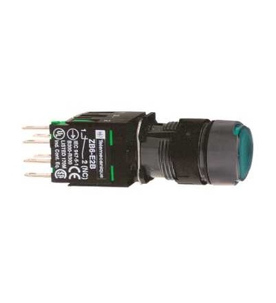 XB6AF3B1B Bílý ovládač stiskací prosvětlený lícující ? 16 s aretací 1Z 12...24V, Schneider Electric
