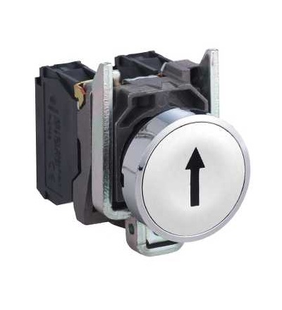 XB4BA3341 Bílá ovládač stiskací lícující ? 22 s návratem 1Z, Schneider Electric