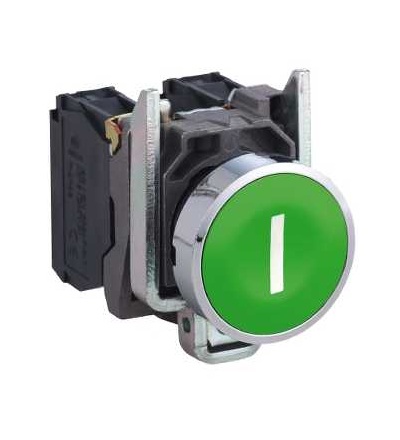 XB4BA3311 Zelená ovládač stiskací lícující ? 22 s návratem 1Z, Schneider Electric