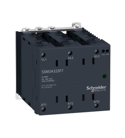 SSM3A325F7 3fázové SSR 600 V AC 25 A 90-140 V AC, Schneider Electric
