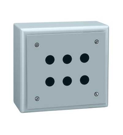 XB2SL32009 Prázdná ovl. skříň, XB2-S, hliník, 6 otvorů ve 3 sloupcích, Schneider Electric