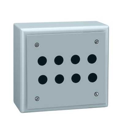 XB2SL42007 Prázdná ovl. skříň, XB2-S, hliník, 8 otvorů ve 4 sloupcích, Schneider Electric