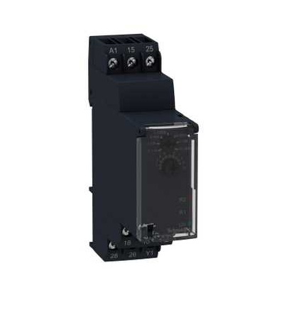 RE22R2AMU Časové relé, A, At - 24 V DC/24..240 V AC - 2 C/O, Schneider Electric
