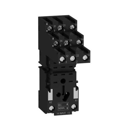 RXZE2S111M Patice RXZ, jednostranná patice, 10A, < 250 V, konektor, pro relé RXM3.., Schneider Electric